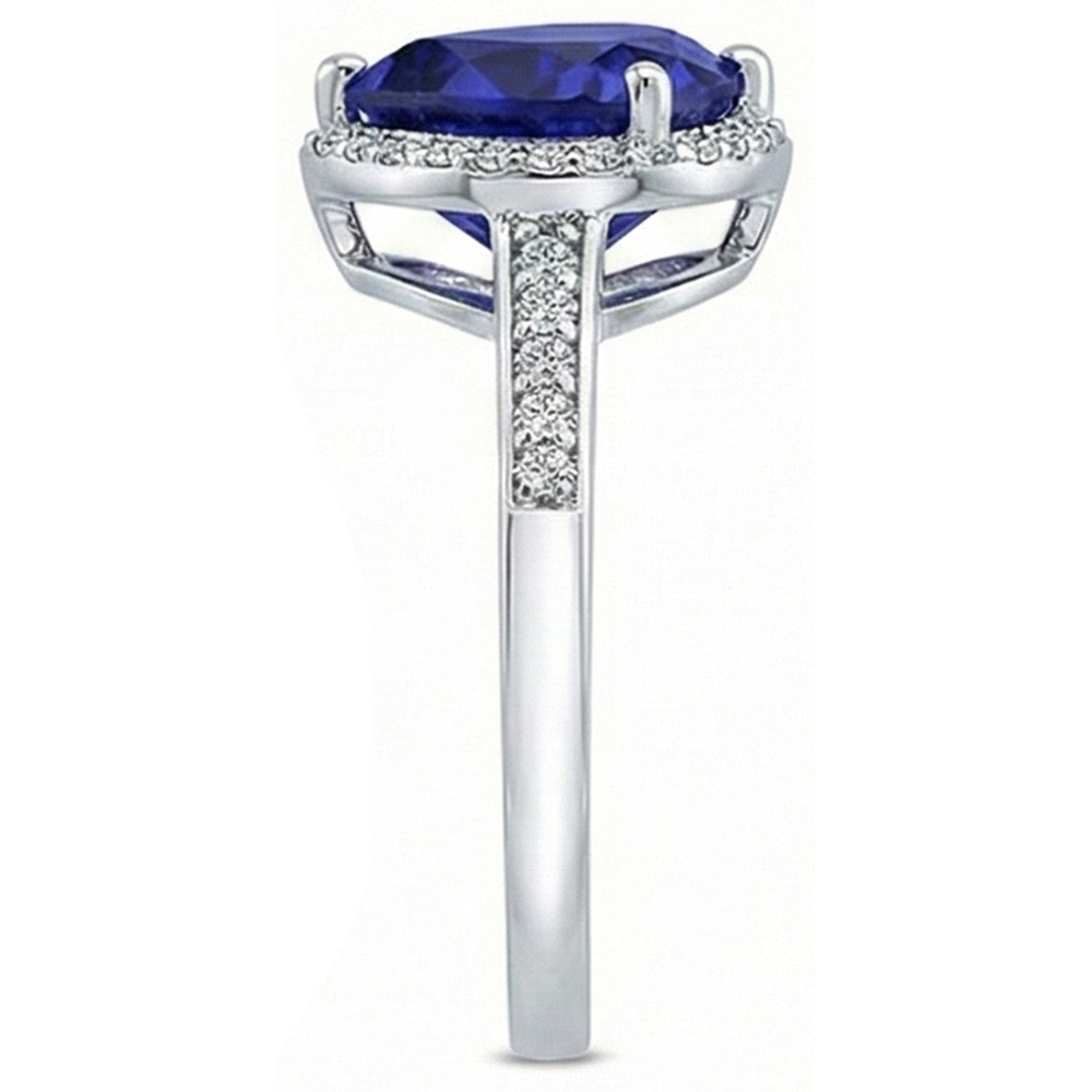 echter round diamant 4Karat ring Draufsicht
