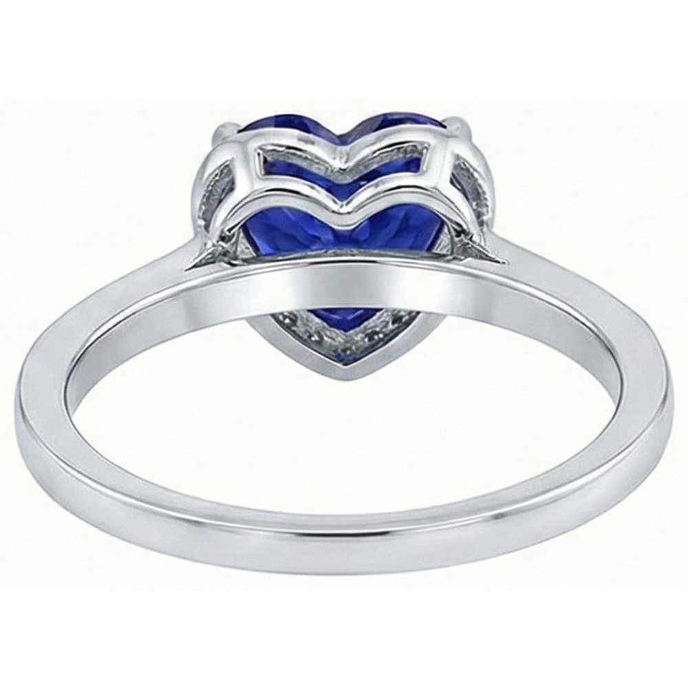 echter round diamant 4Karat ring Profilansicht