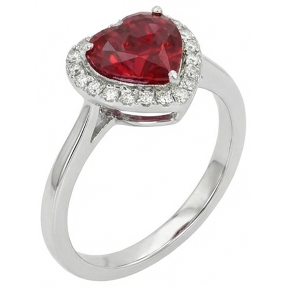 echter round rubin 3.35Karat ring Draufsicht