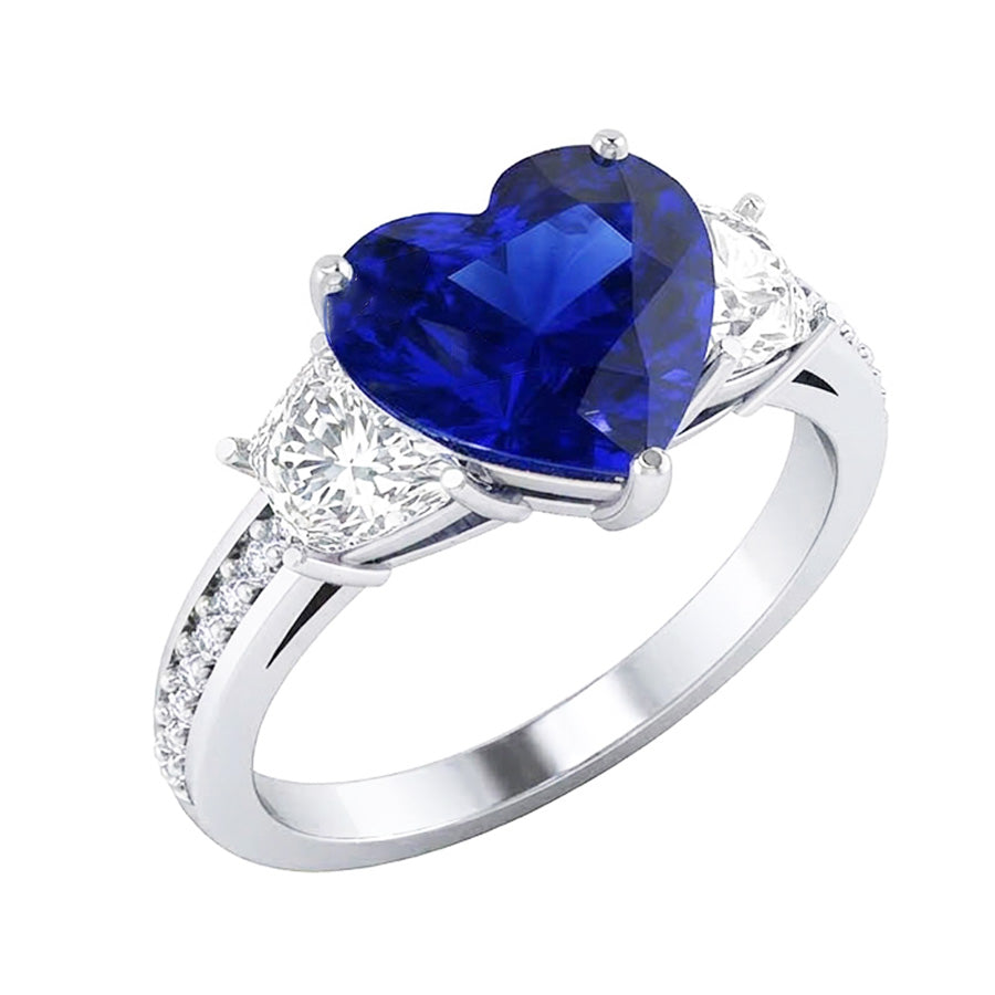 echter round diamant 4.50Karat ring Profilansicht