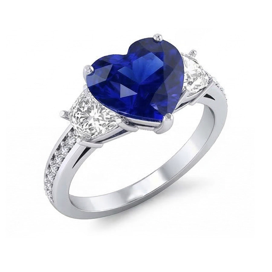 echter round diamant 4.50Karat ring Seitenansicht