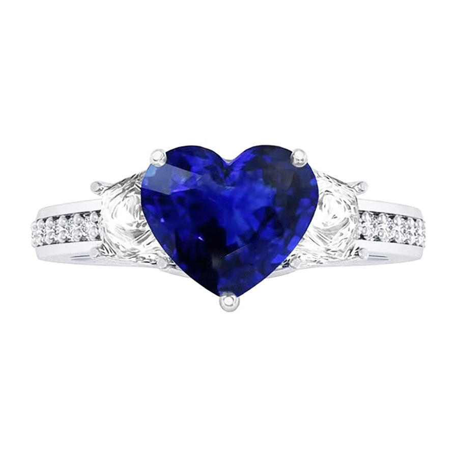 echter round diamant 4.50Karat ring auf Weiß