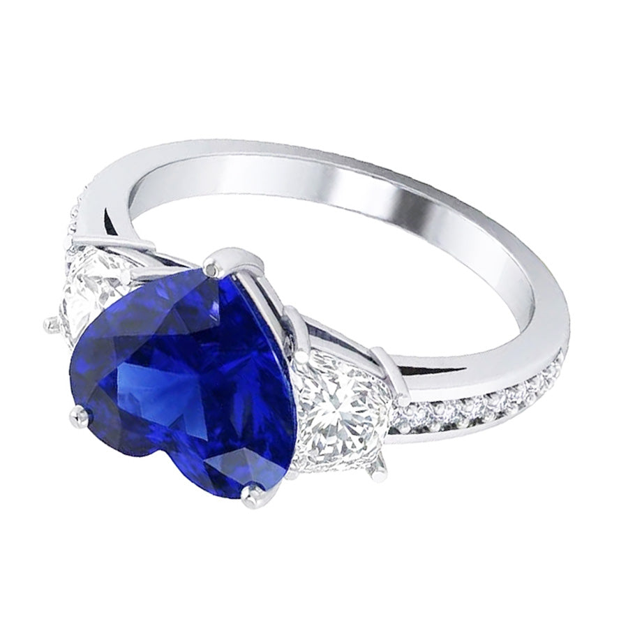 echter round diamant 4.50Karat ring mit Diamantbesatz