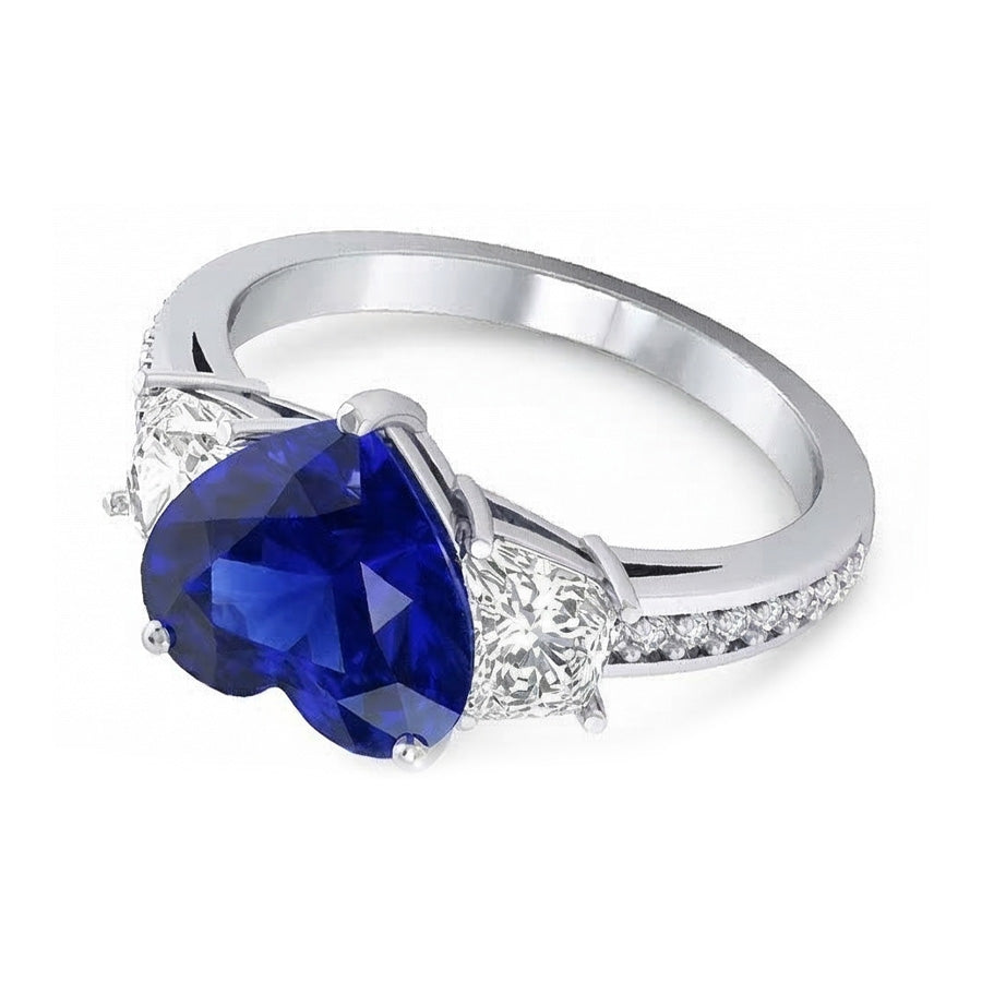 echter round diamant 4.50Karat ring Draufsicht
