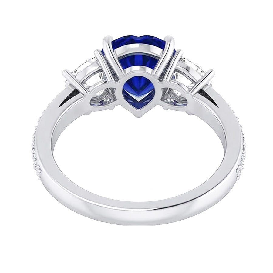 echter round diamant 4.50Karat ring Dreiviertelansicht