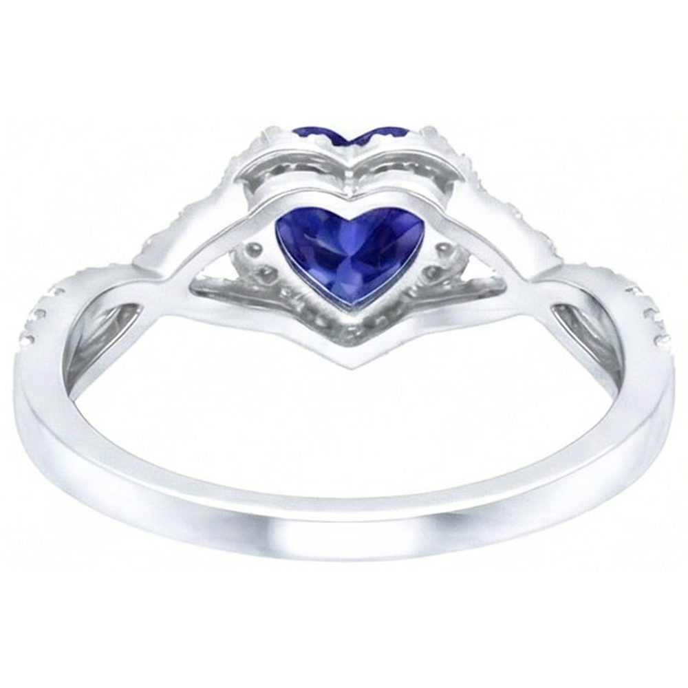 echter round diamant 1Karat ring Draufsicht