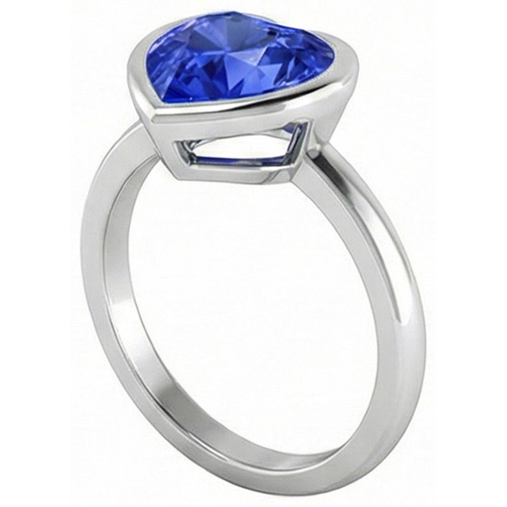 echter cushion diamant 2.50Karat ring Draufsicht