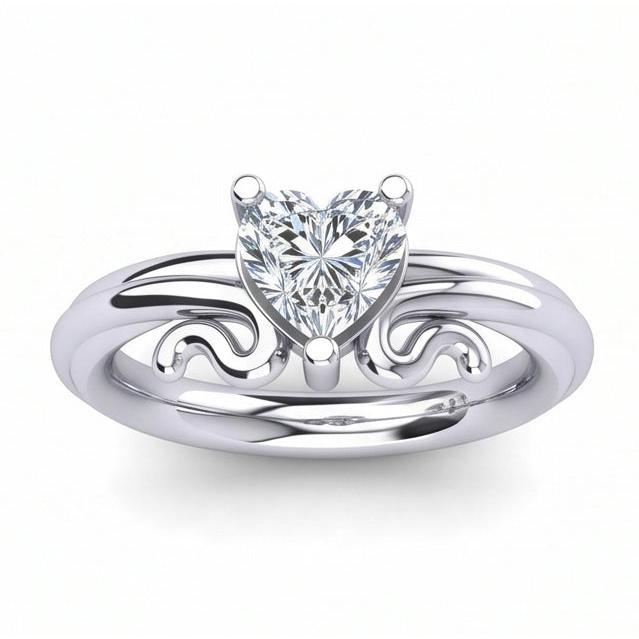 echter heart diamant 1.50Karat ring Detailansicht