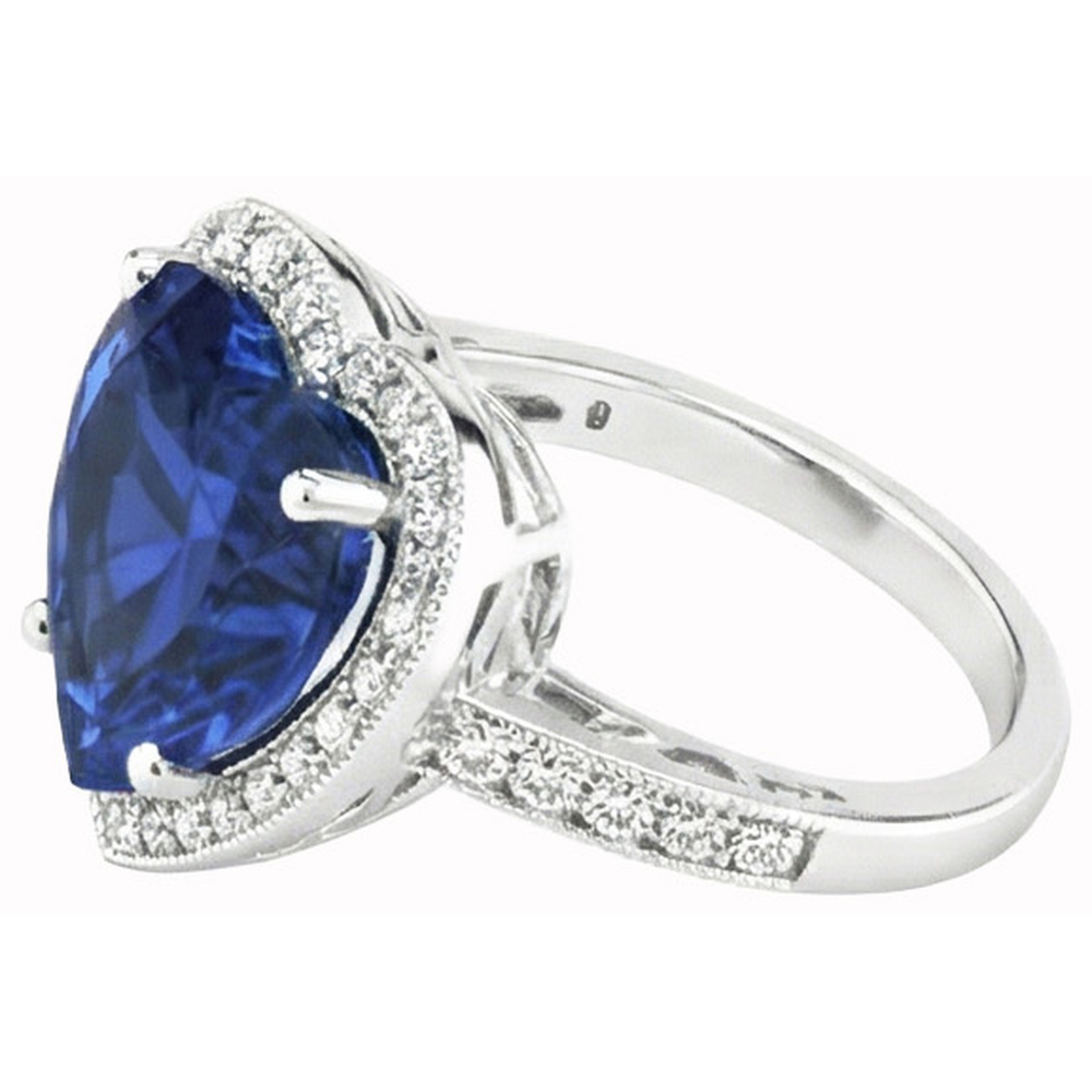 echter round diamant 7.75Karat ring Draufsicht
