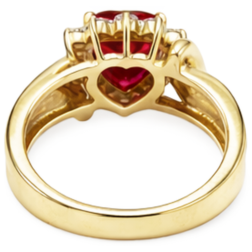 echter round rubin 2.15Karat ring mit Diamantbesatz