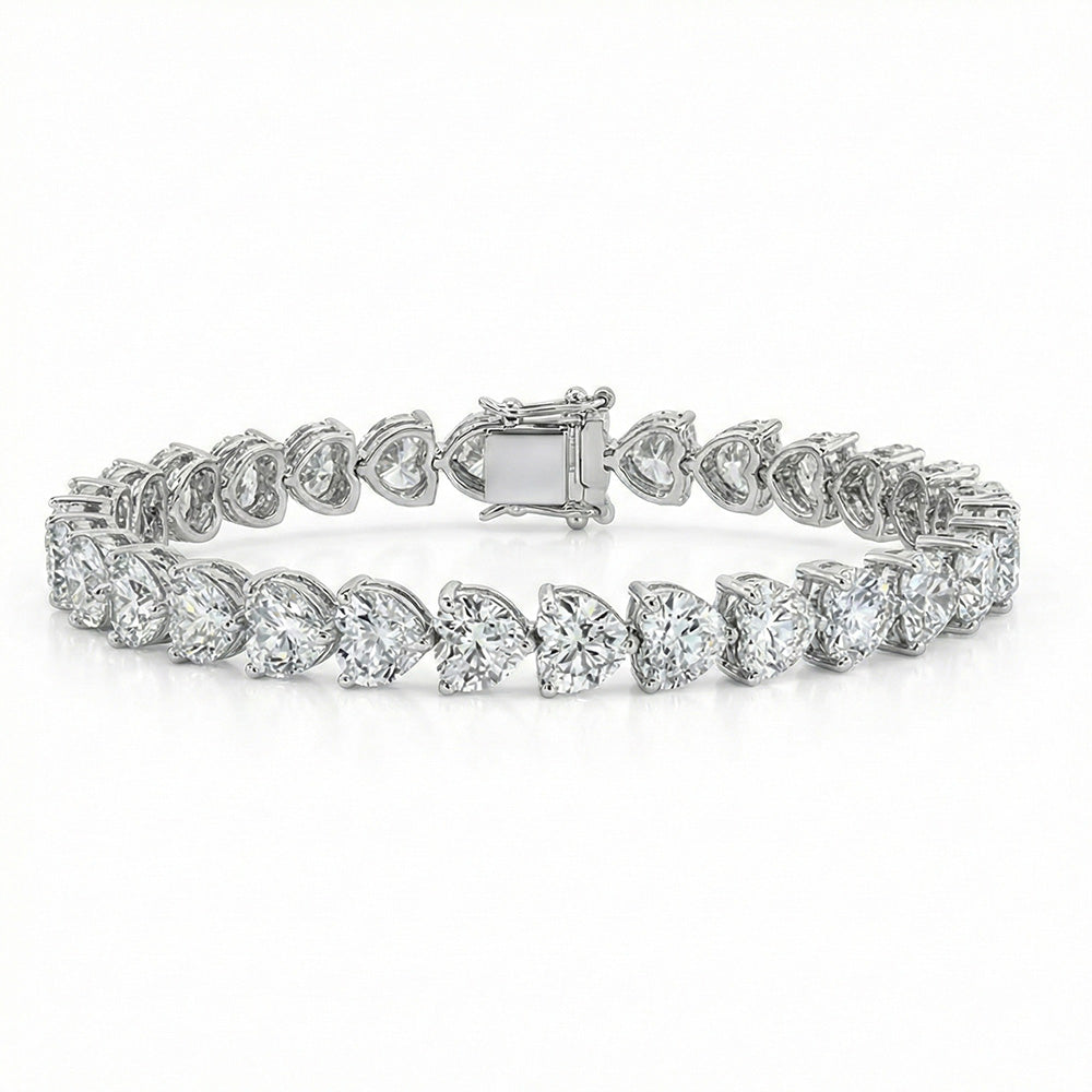 echter heart diamant 30Karat armband Vorderansicht