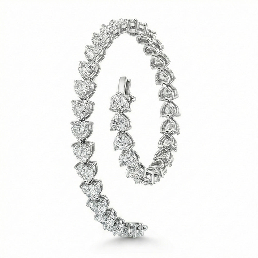 echter heart diamant 30Karat armband Seitenansicht