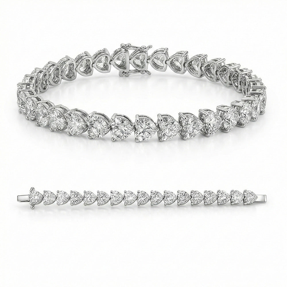 echter heart diamant 30Karat armband Detailansicht