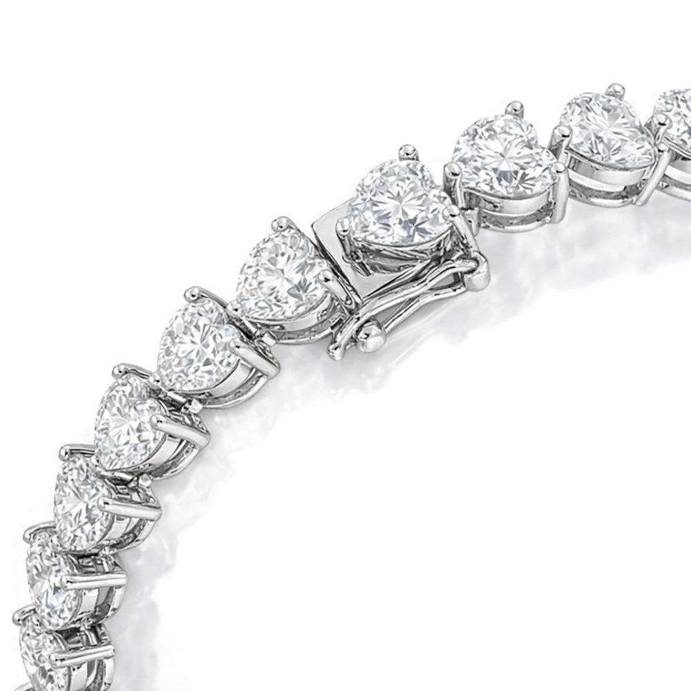 echter heart diamant 30Karat armband Profilansicht