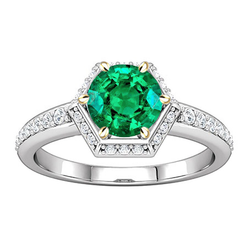 Luxuriöser Schmuckstein-Ring – Edler Smaragd 1 Karat