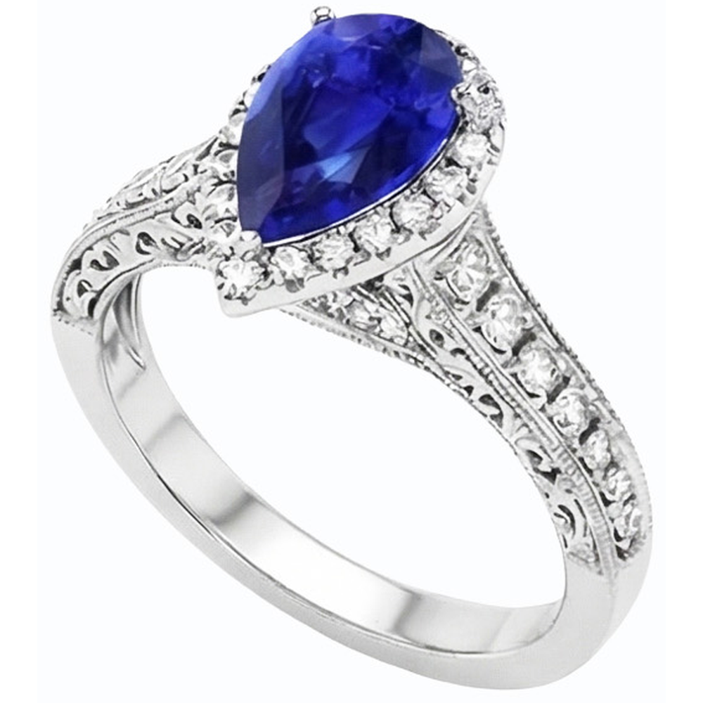 echter round diamant 3Karat ring Detailansicht