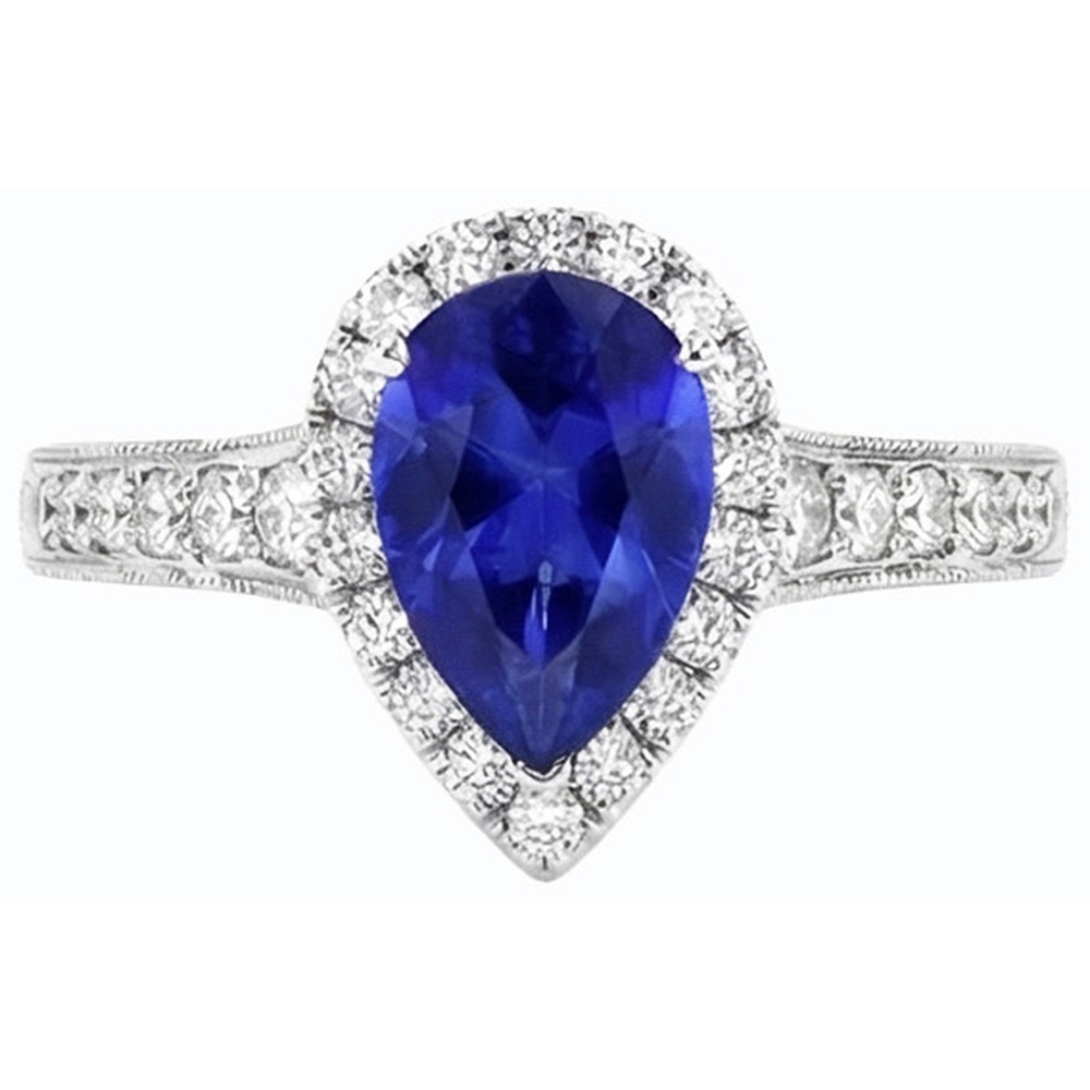 echter round diamant 3Karat ring Profilansicht