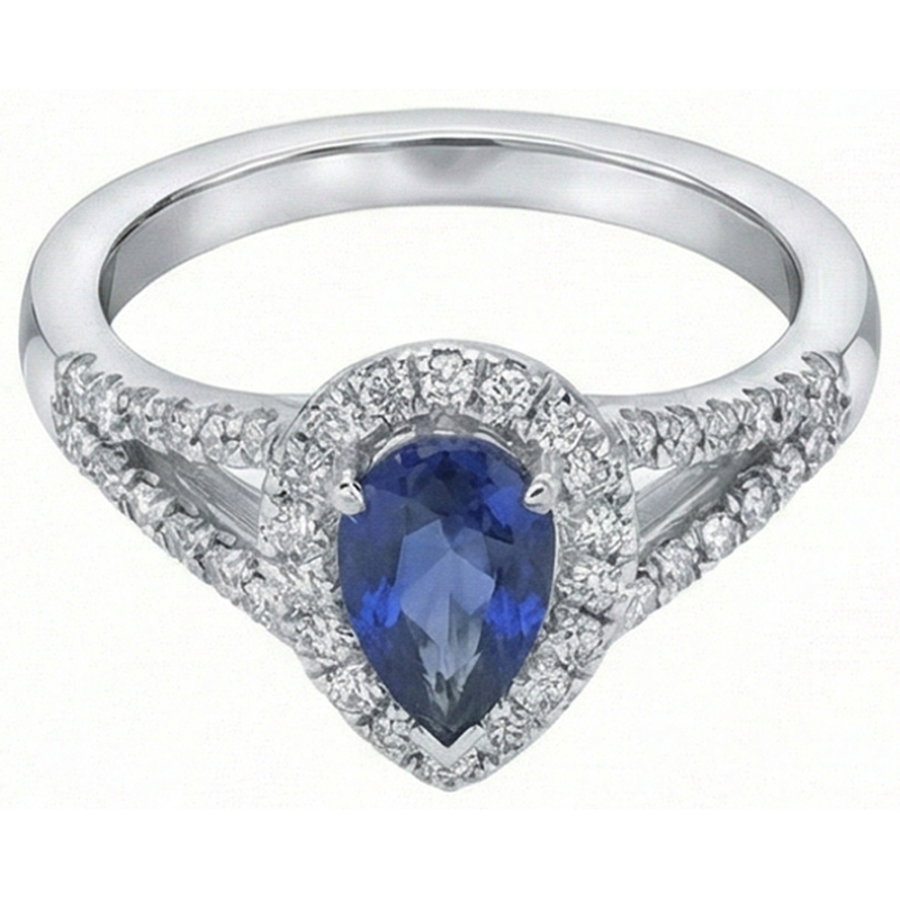 echter round diamant 2.50Karat ring Draufsicht