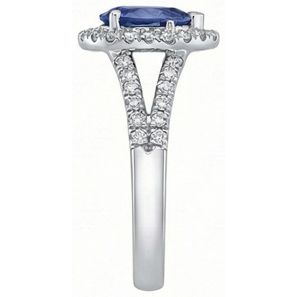 echter round diamant 2.50Karat ring Profilansicht