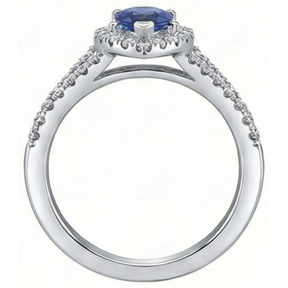 echter round diamant 2.50Karat ring auf Weiß