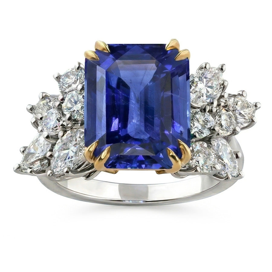 echter round diamant 4.50Karat ring Detailansicht