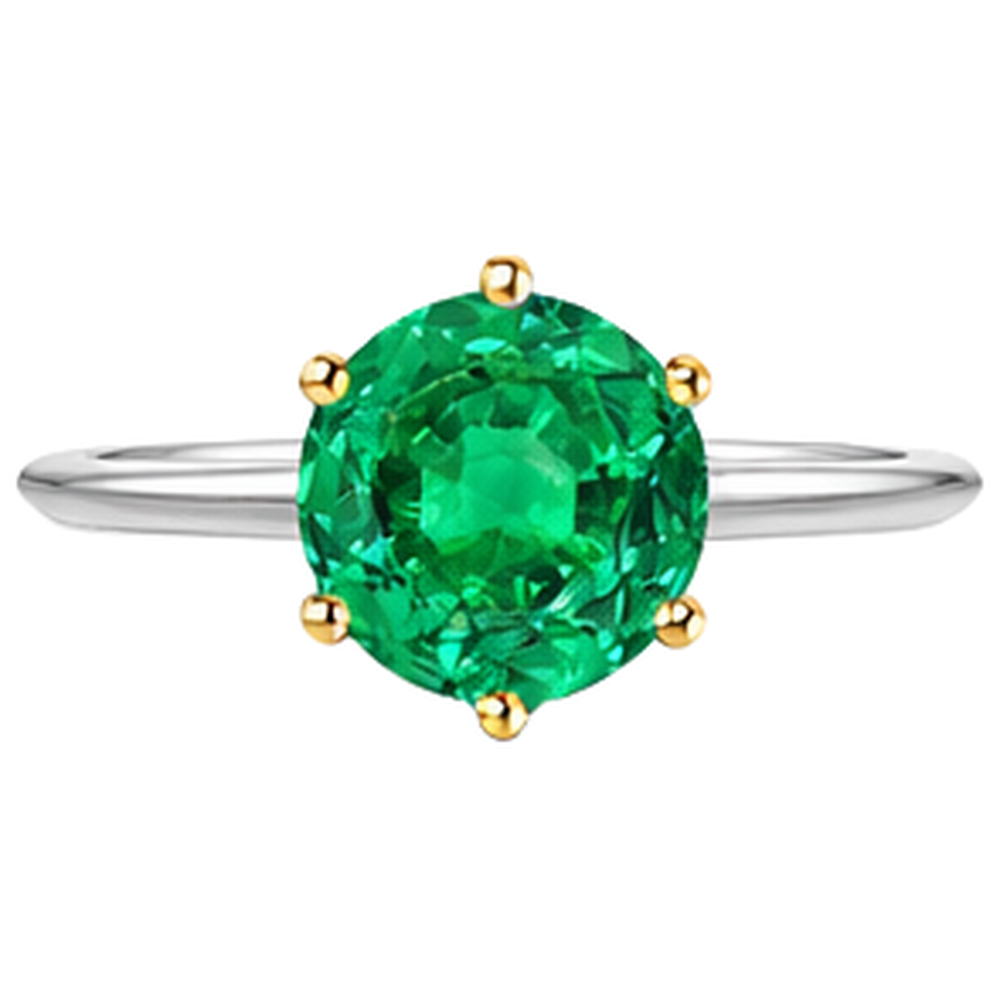 Echter Smaragd Schmuckstein-Ring – Seitenansicht