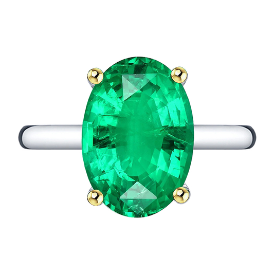 Brillanter Smaragd Edelstein-Ring 5 Karat – Hauptansicht
