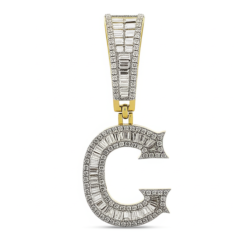 Herrenring 10K Two Tone Gold mit Brillant – Hauptansicht