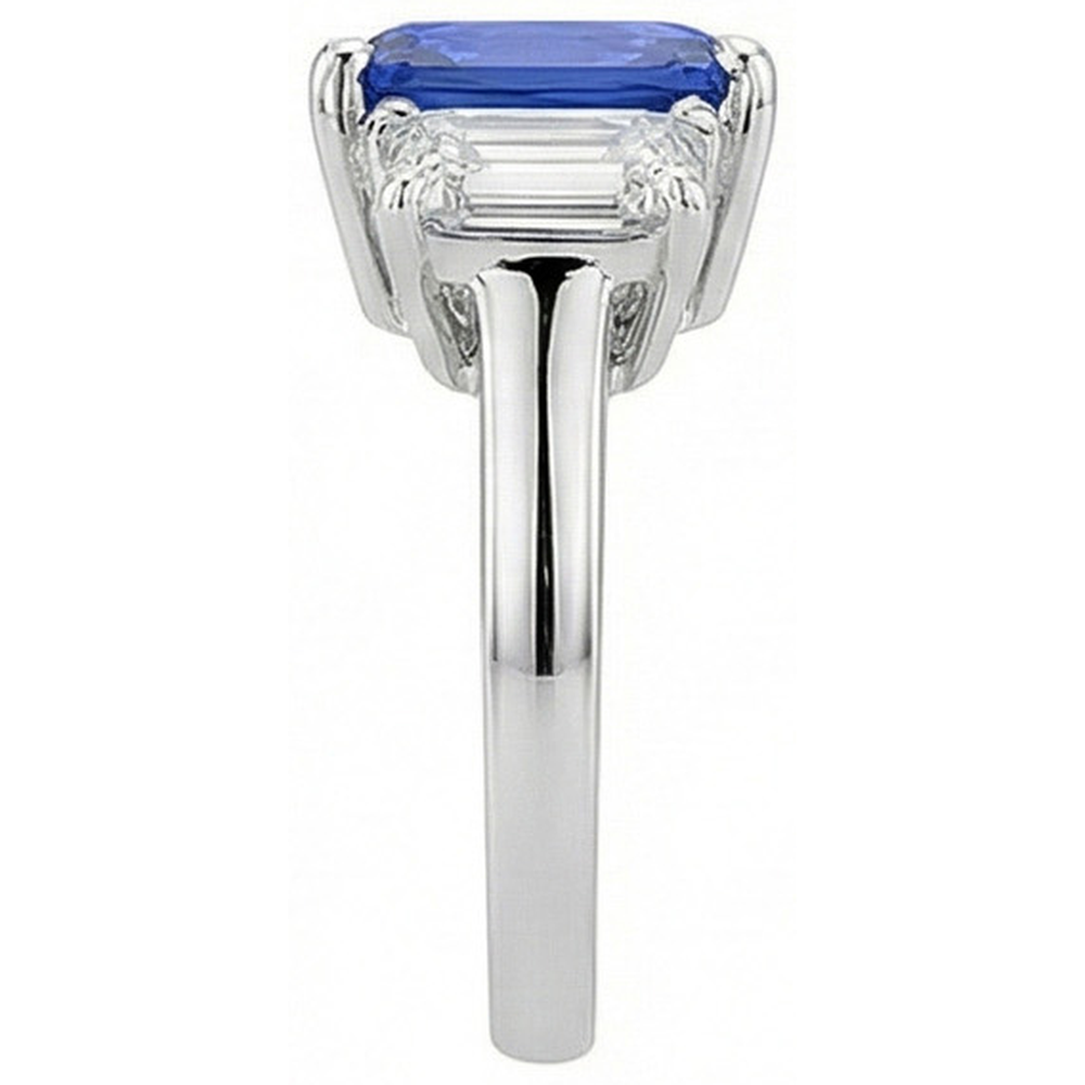echter baguette diamant 5Karat ring Draufsicht