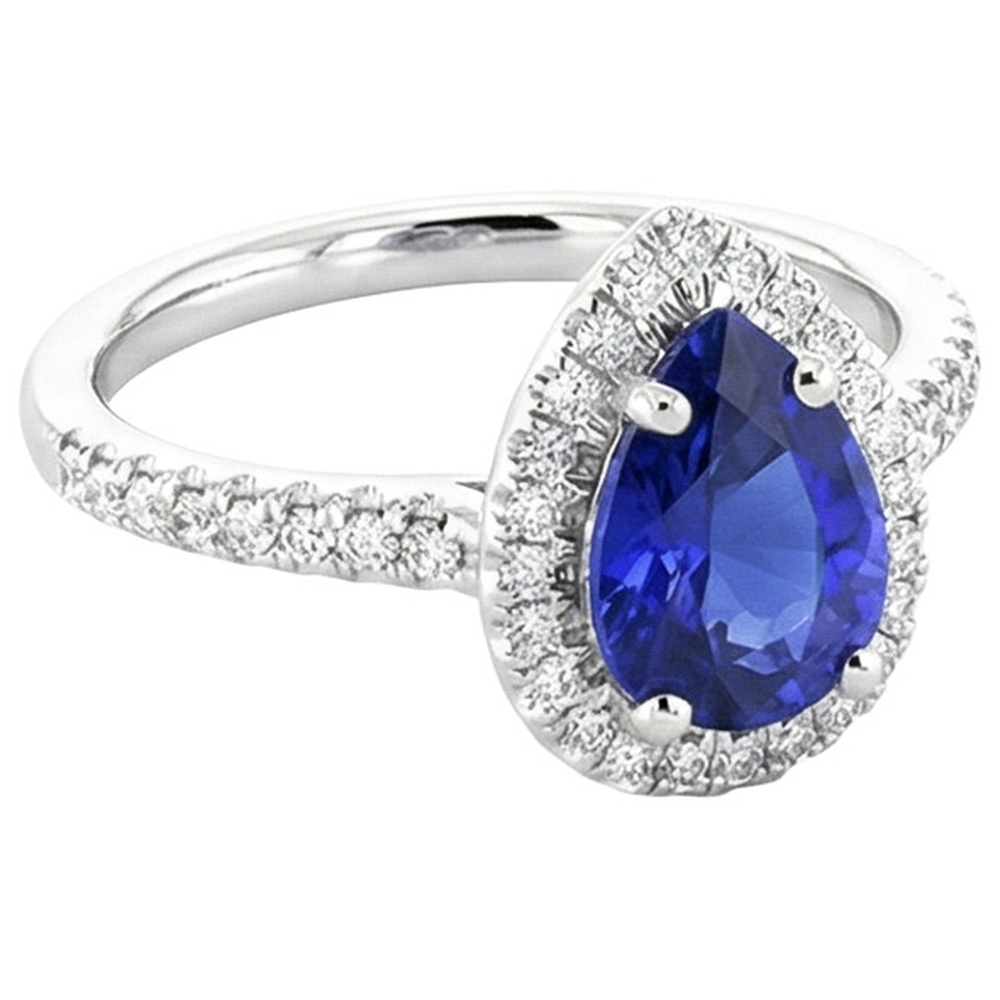 echter round diamant 3.25Karat ring Draufsicht