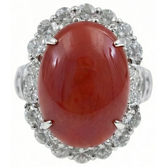 echter oval diamant 12Karat ring Seitenansicht