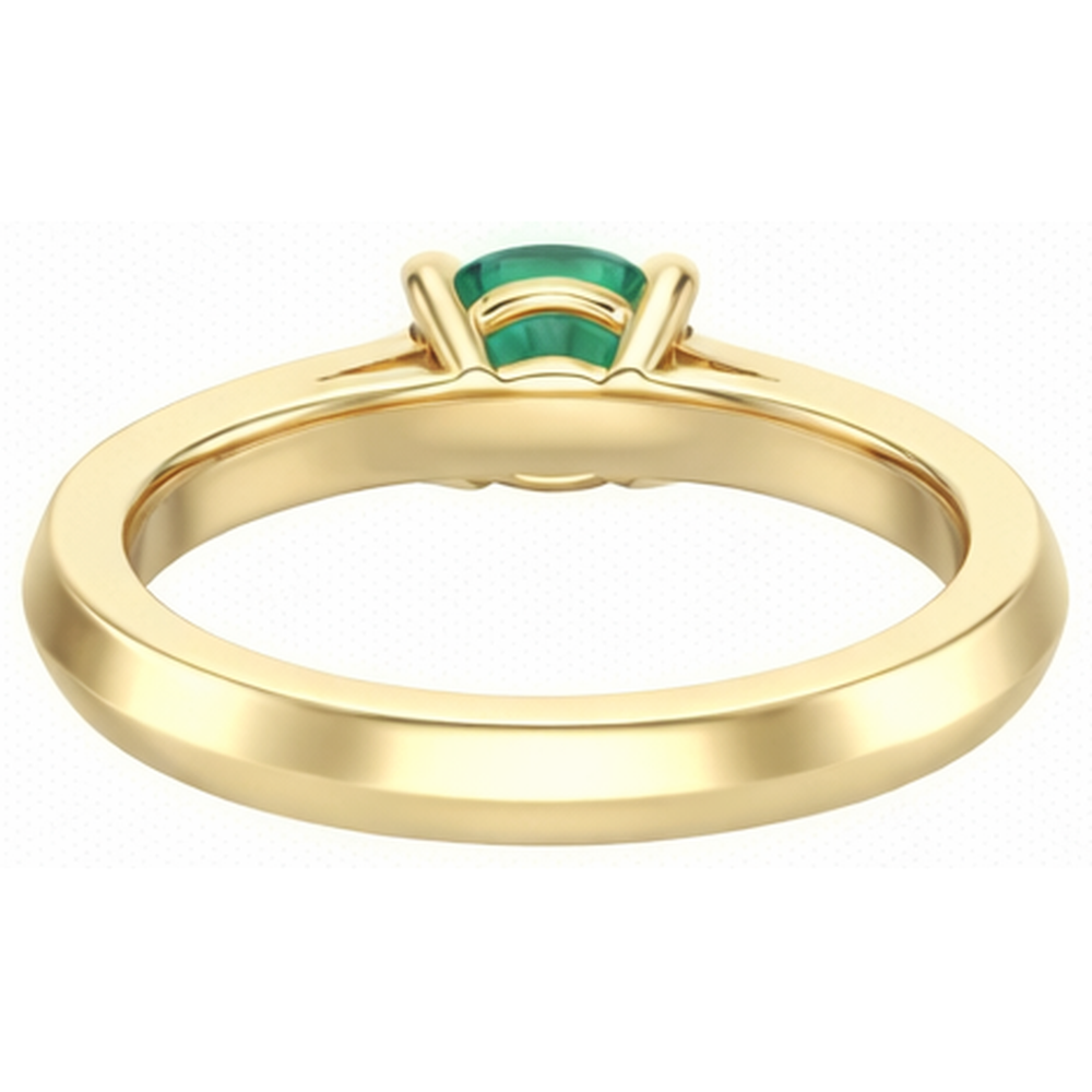 Jubiläumsring 2,25 ct Gelbgold mit Grön Smaragd und Diamanten im Rundschliff