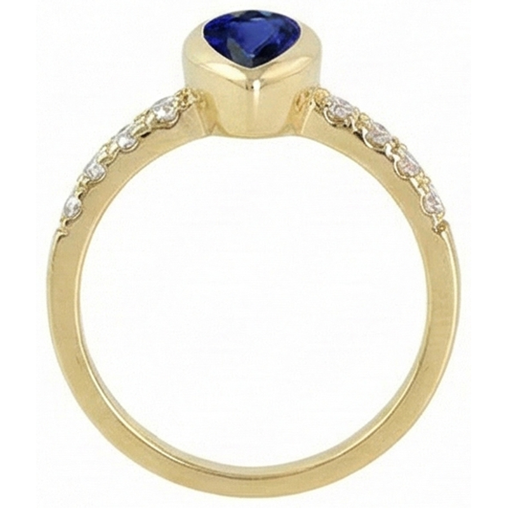 echter round diamant 2Karat ring Profilansicht