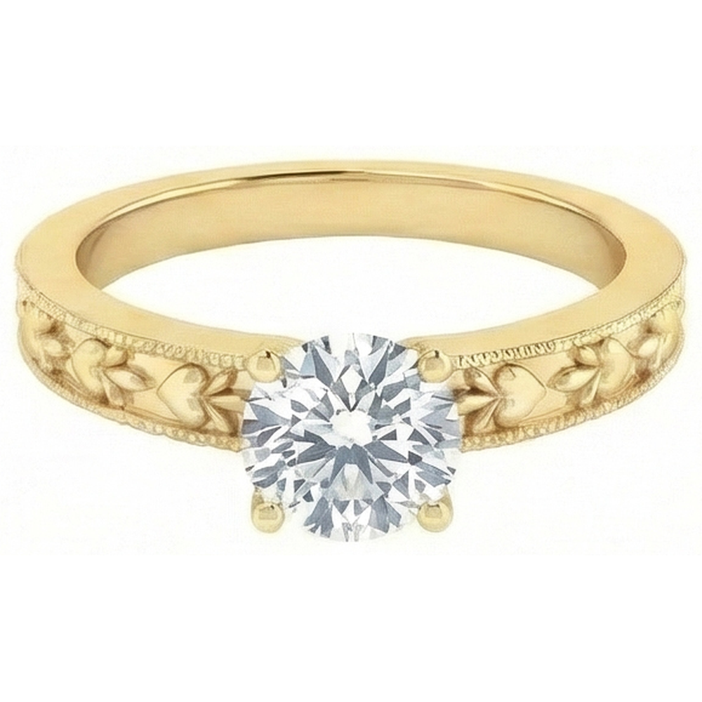 echter round diamant 1.75Karat ring Seitenansicht