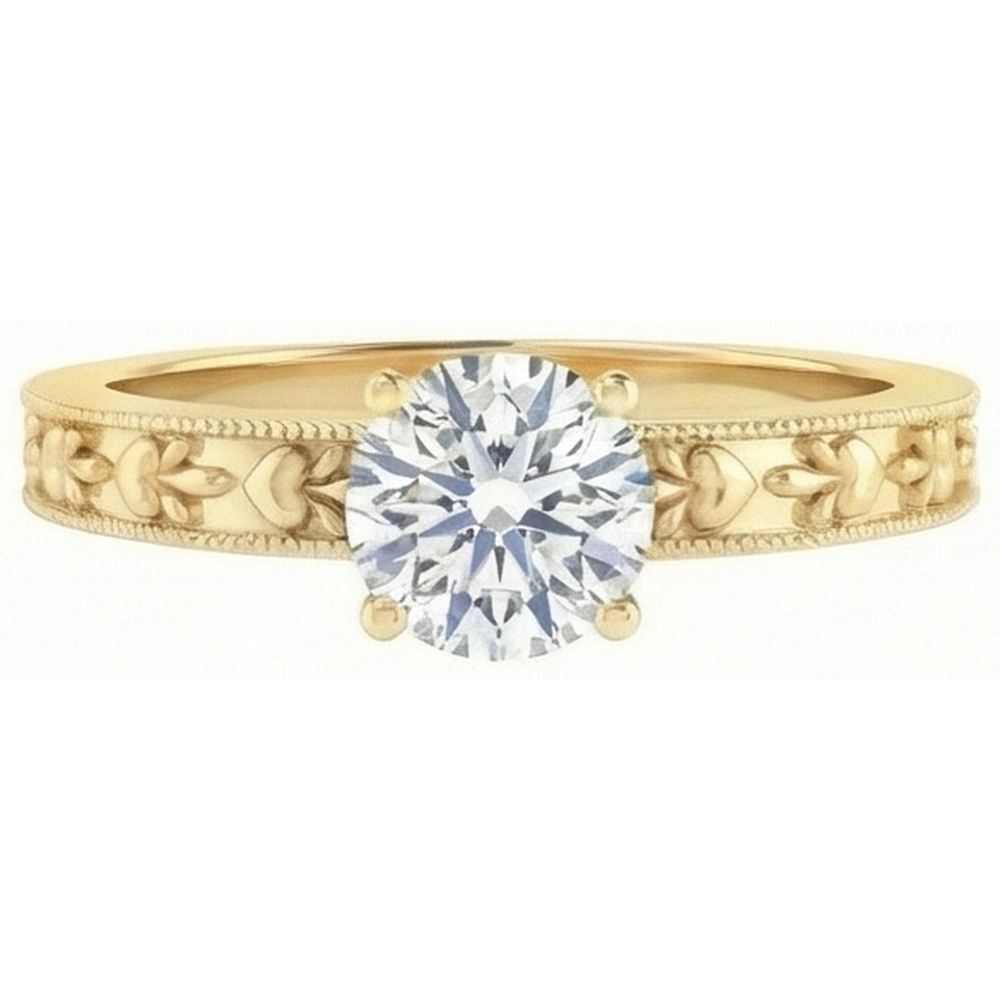 echter round diamant 1.75Karat ring Draufsicht