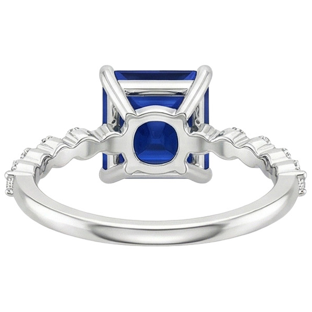 echter princess diamant 4Karat ring auf Weiß