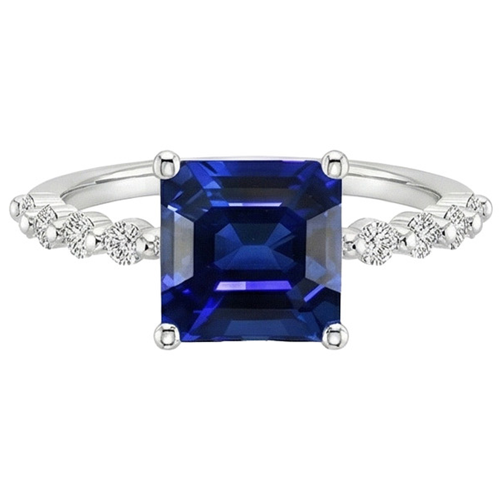 echter princess diamant 4Karat ring Detailansicht