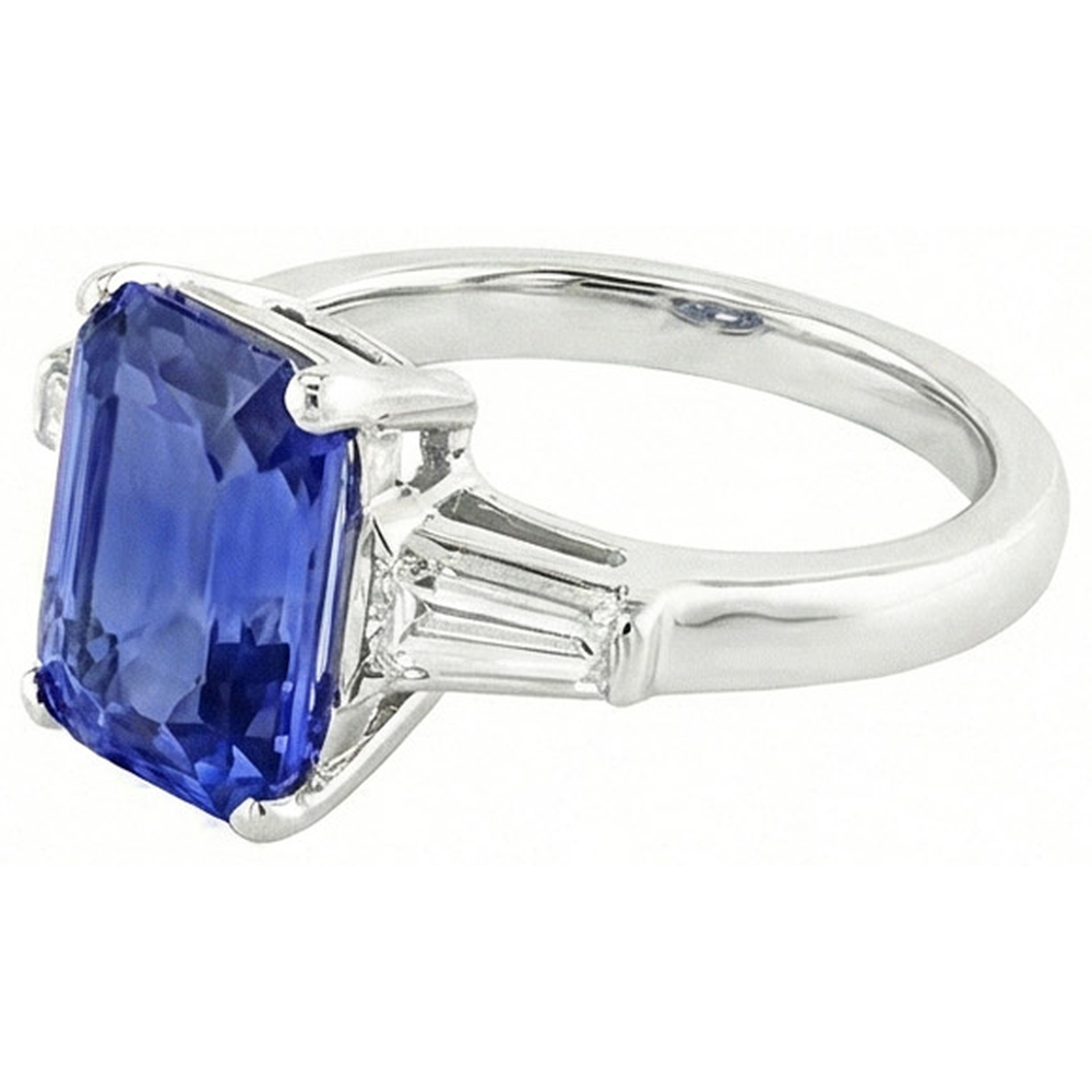 echter radiant diamant 3.50Karat ring Detailansicht
