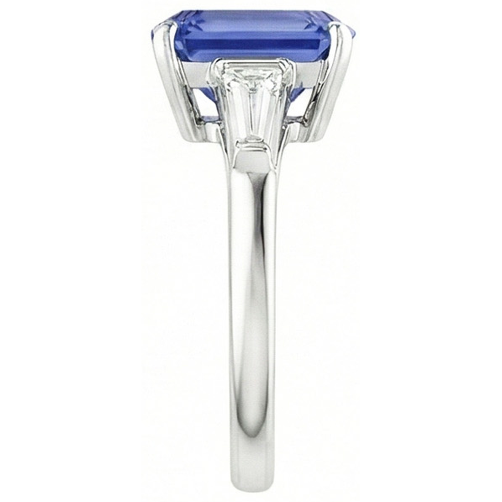 echter radiant diamant 3.50Karat ring Draufsicht