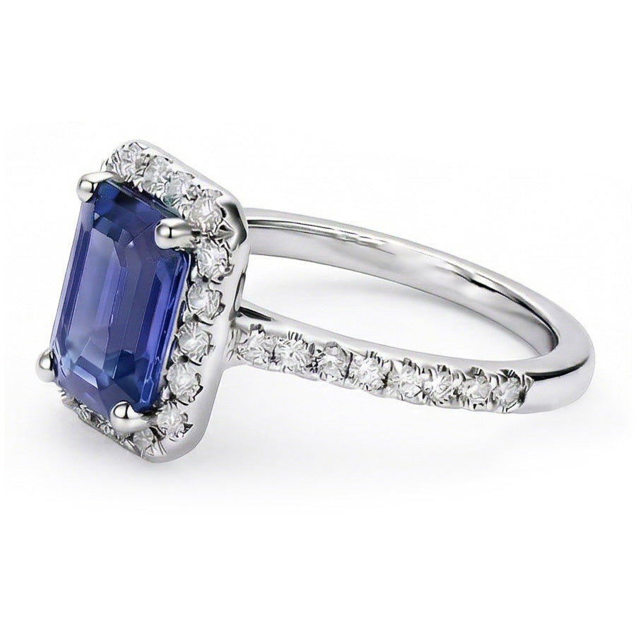 echter round diamant 3.50Karat ring Draufsicht