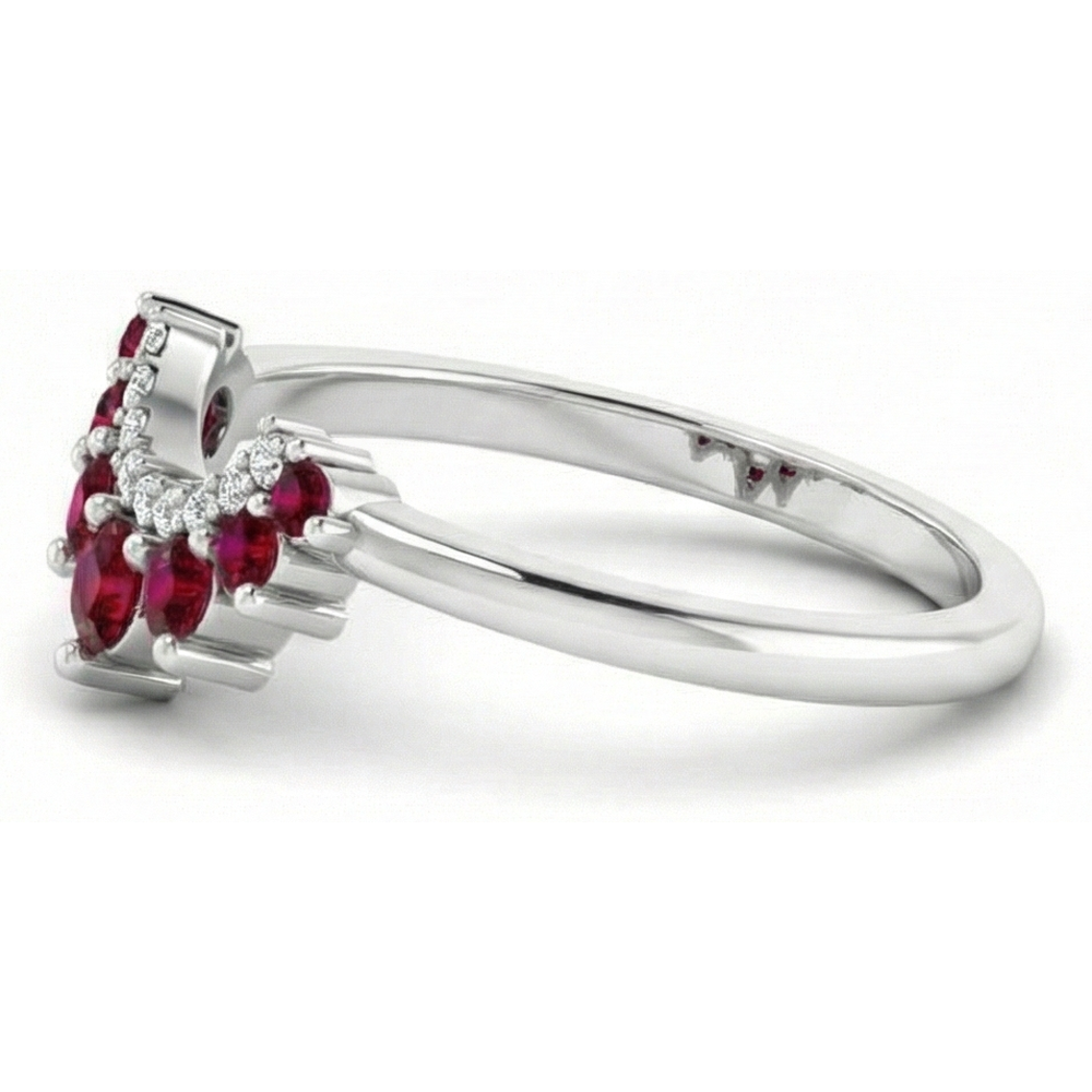 echter round rubin 3.30Karat ring Detailansicht