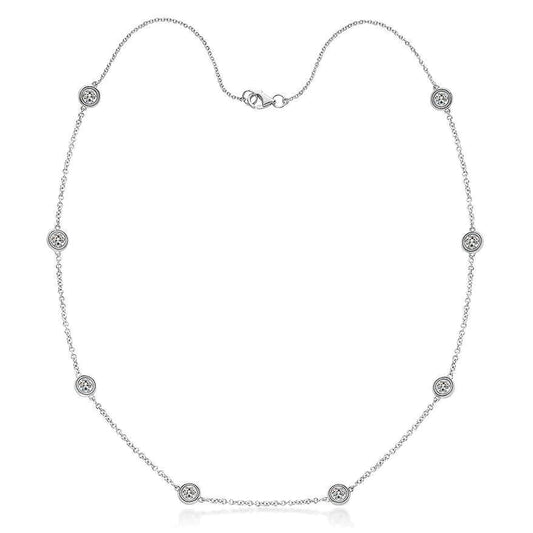 Kette-Echt Diamant-Halskette