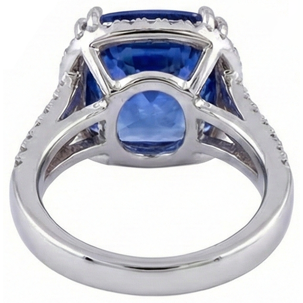echter round tansanit 6Karat ring auf Weiß