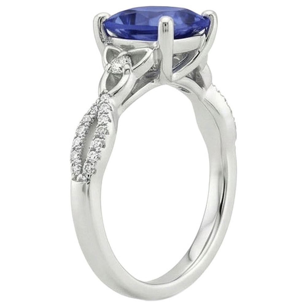 echter round diamant 3.25Karat ring Profilansicht