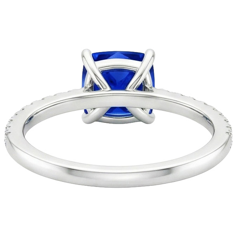 echter round diamant 2.75Karat ring Draufsicht