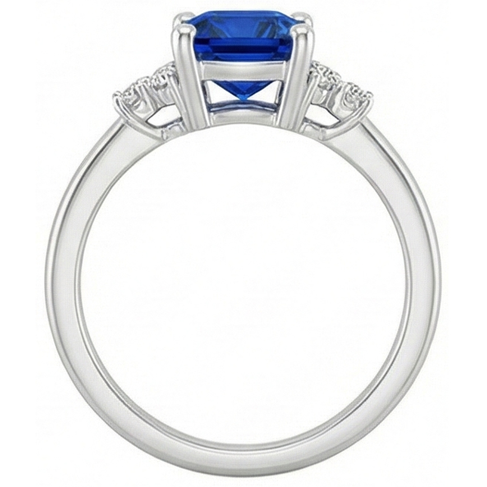echter round diamant 2.50Karat ring Profilansicht