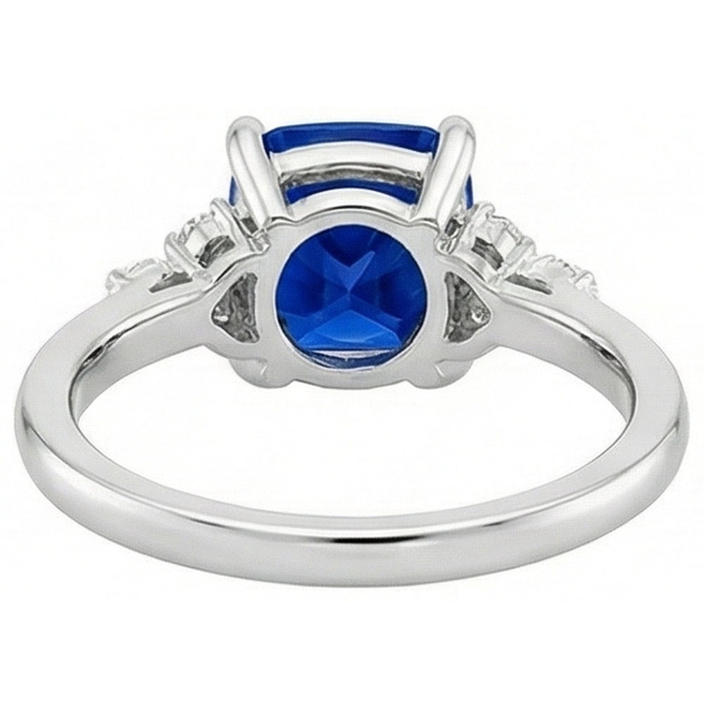 echter round diamant 2.50Karat ring auf Weiß