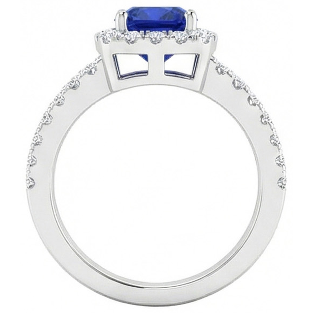 echter round diamant 4.50Karat ring Profilansicht