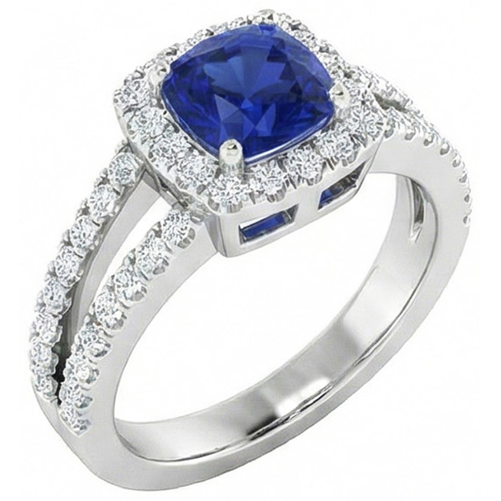 echter round diamant 4.50Karat ring Vorderansicht