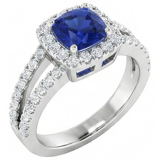 echter round diamant 4.50Karat ring Vorderansicht